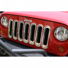 Kühlergrilleinsätze, chrom für Jeep Wrangler JK 2007-2018, Rugged Ridge