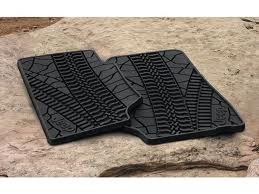 Satz Gummifußmatten mit Reifenprofil vorne - passend für Jeep Wrangler